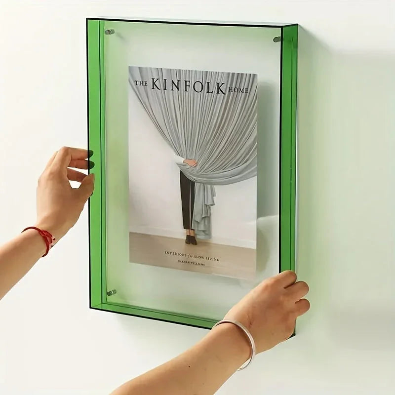 Clarity I | Modern Photo Frame with Vibrant Colored Edge | Stylish Display for Cherished Memories 0
