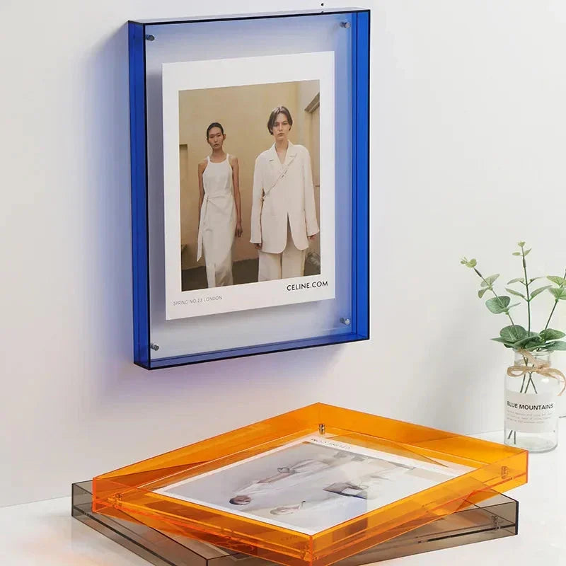 Clarity I | Modern Photo Frame with Vibrant Colored Edge | Stylish Display for Cherished Memories 1