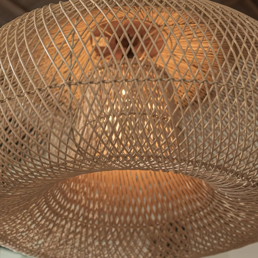 Coastal Elegance | Rattan Pendant Light with Adjustable Height | Stylish Ambiance for Dining and Kitchen 7