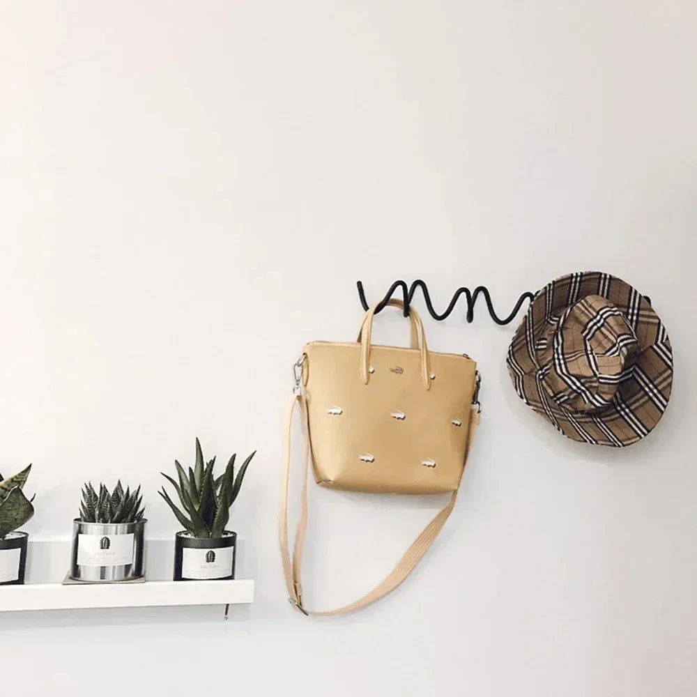 Color Block Wall Hook Rack | Durable Wrought Iron Coat Hooks for Stylish Entryway Organization 7