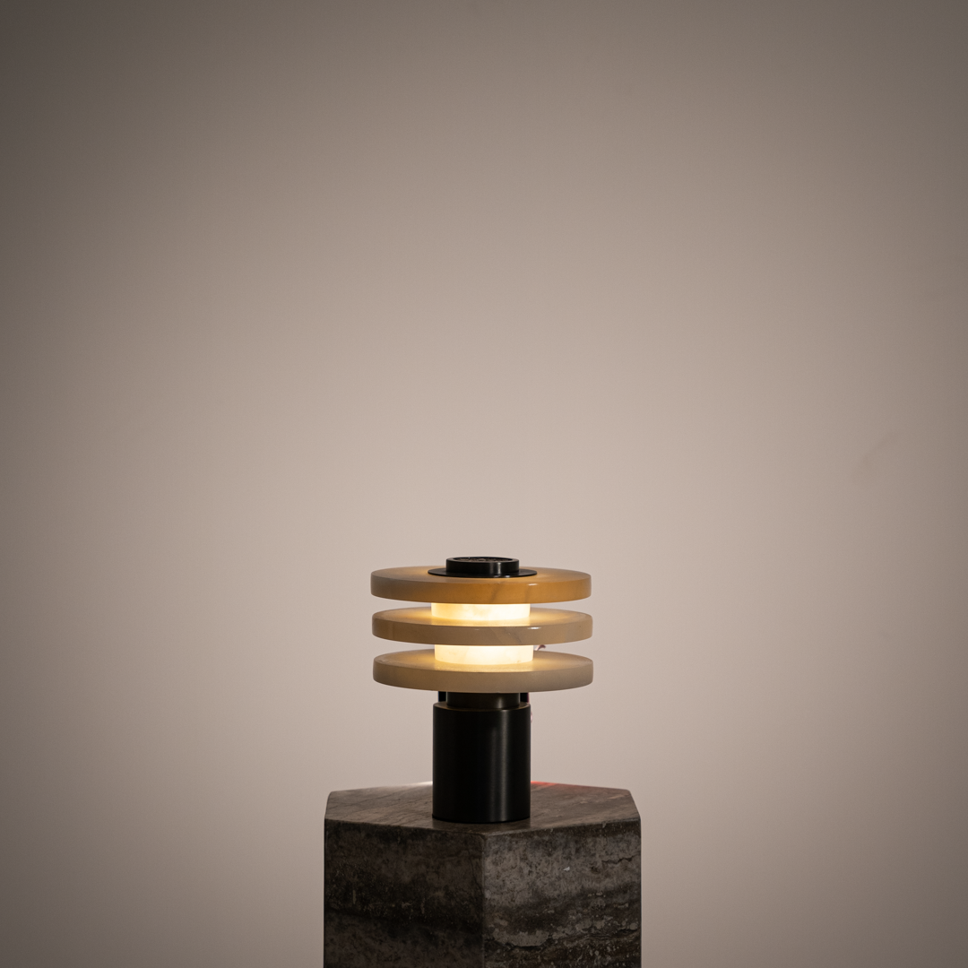 Contemporary Portable Table Lamp with Touch Control & Marble Shade | Stylish LED Light for Any Space 1