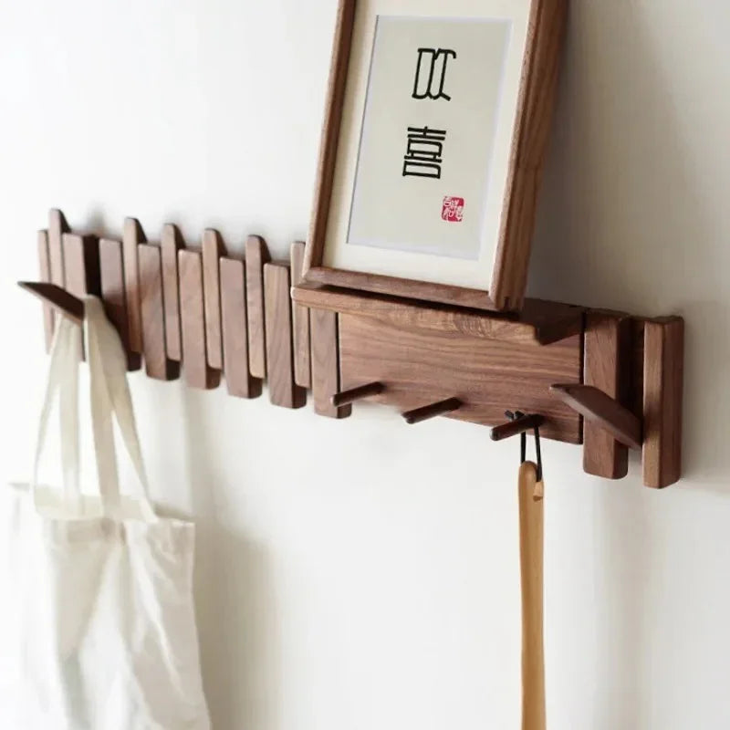 Creative Collection | Wall Mounted Coat Rack with Piano Key Design | Stylish Solid Wood Hooks for Organized Spaces 1