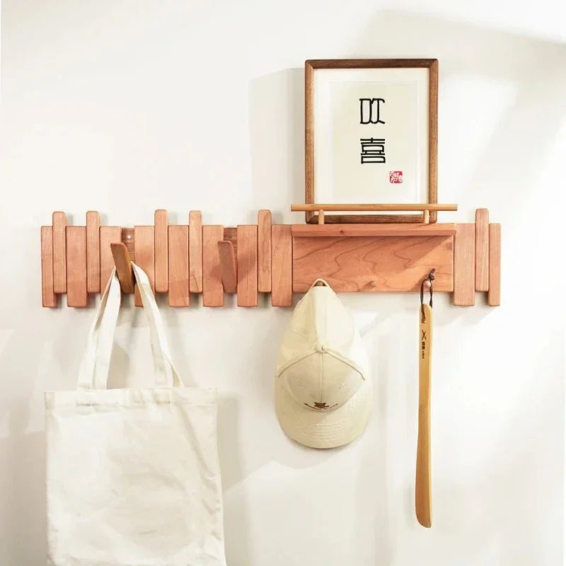 Creative Collection | Wall Mounted Coat Rack with Piano Key Design | Stylish Solid Wood Hooks for Organized Spaces 2
