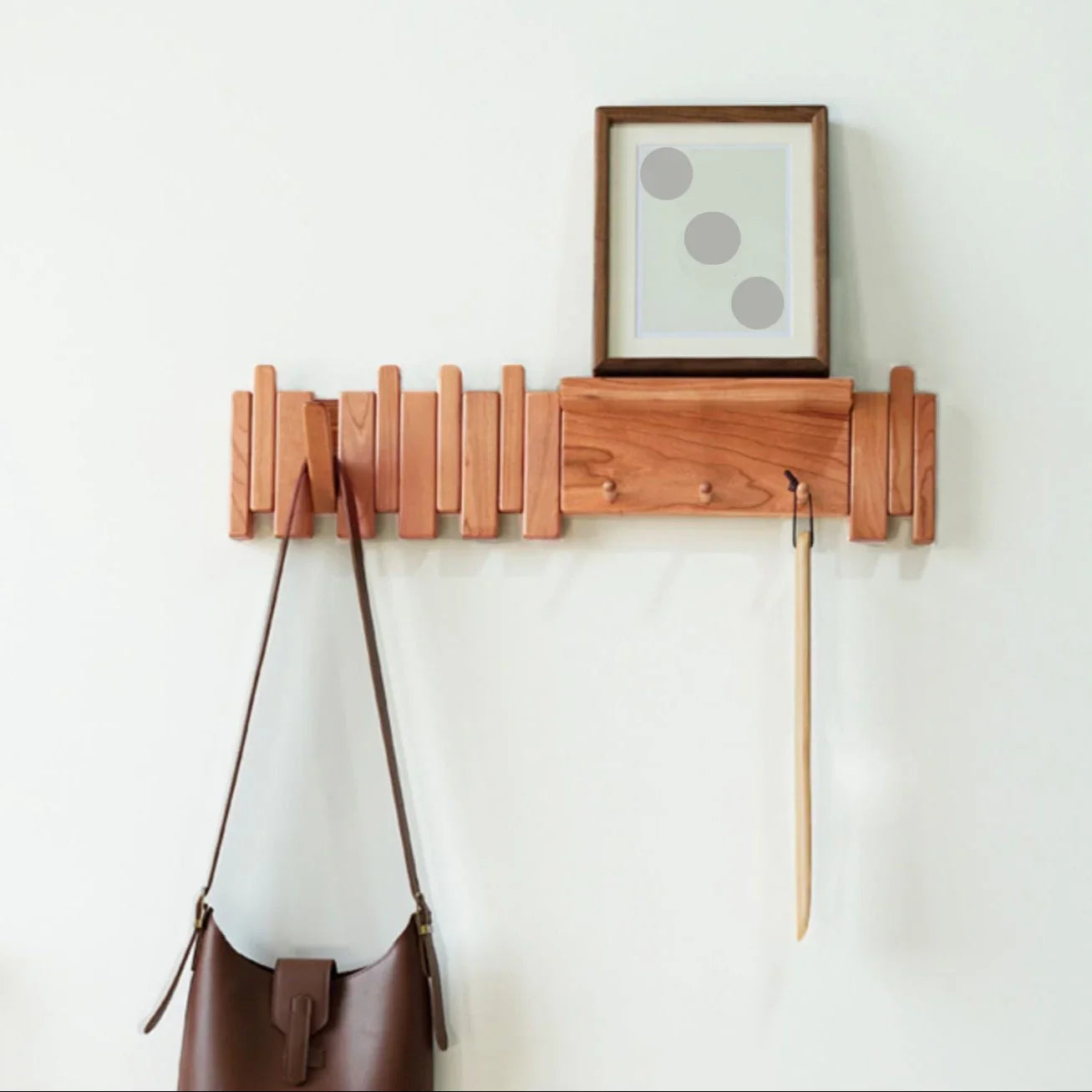 Creative Collection | Wall Mounted Coat Rack with Piano Key Design | Stylish Solid Wood Hooks for Organized Spaces 3