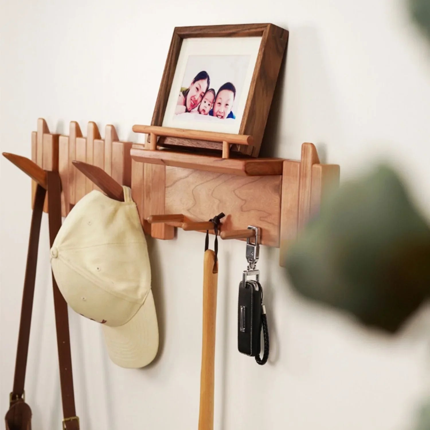Creative Collection | Wall Mounted Coat Rack with Piano Key Design | Stylish Solid Wood Hooks for Organized Spaces 4