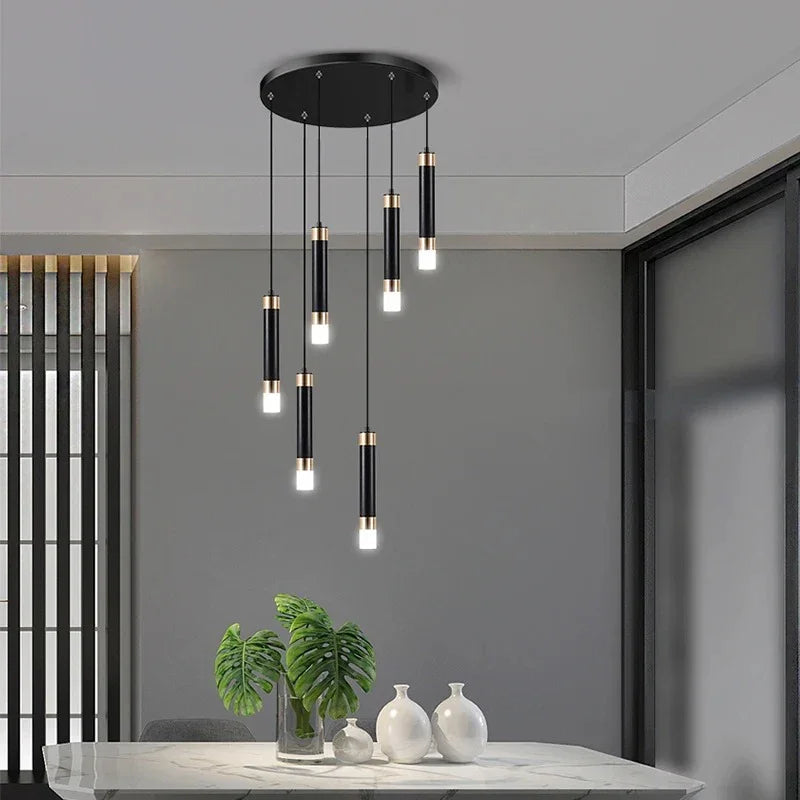 Danielle Collection | Black Pendant Light with Adjustable Brightness | Modern Kitchen Pendant Lighting for Stylish Home Decor 2