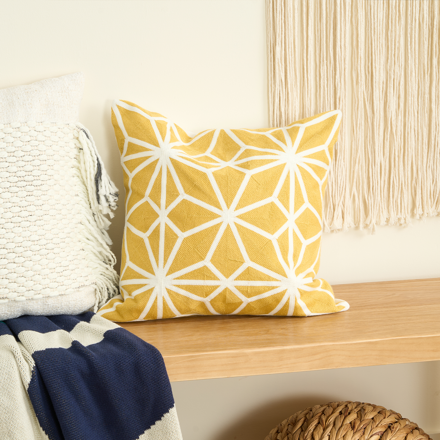 Diamond Tiles | Cushion Cover with Luxurious Soft Fabric | Stylish Upgrade for Cozy Comfort 0