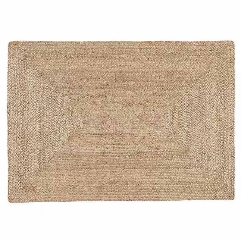 Eco-Friendly Collection | Round Jute Rug with Hand-Woven Design | Natural Fiber for Minimalist Decor 0