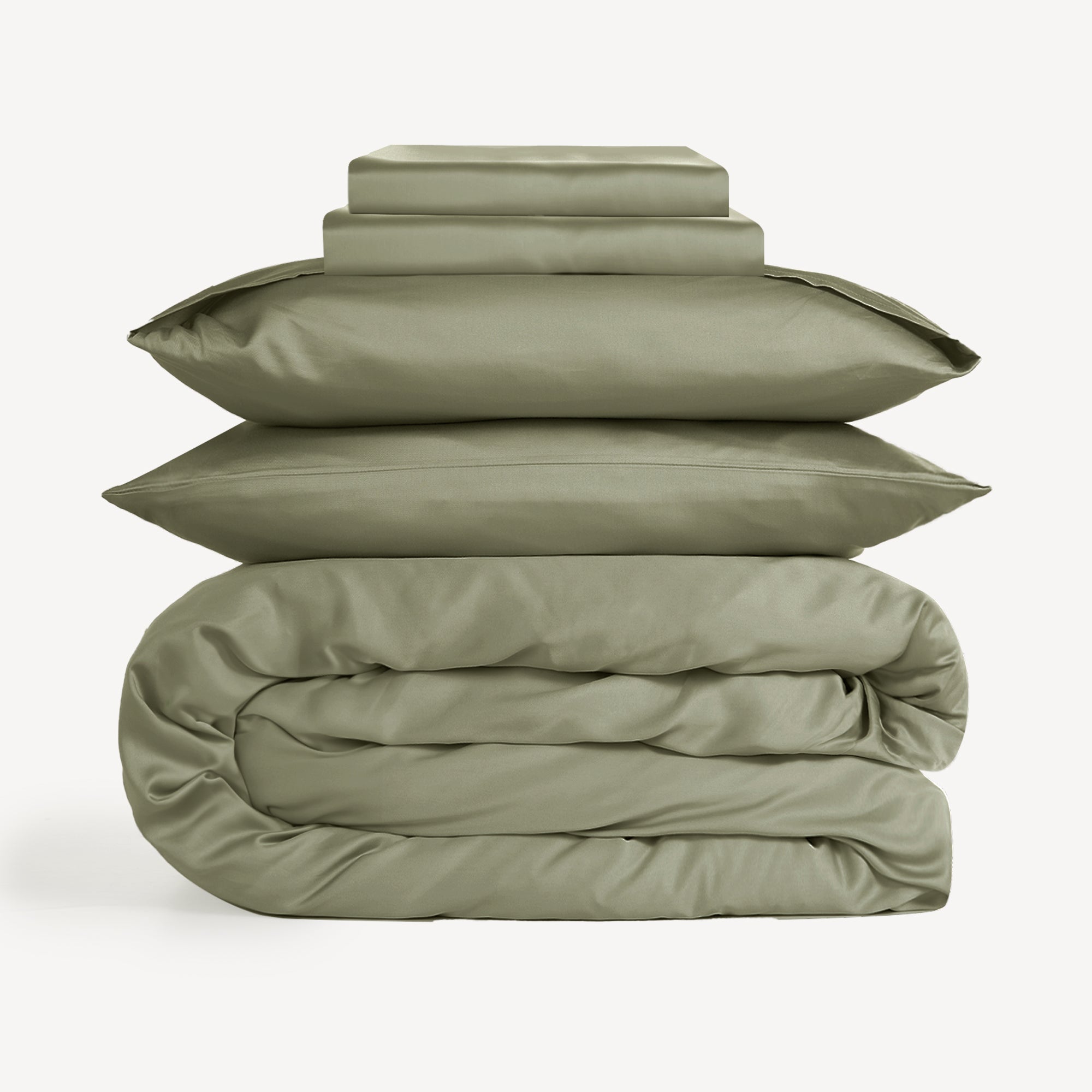 Eco Haven Bamboo Sheet Set & Duvet Cover on a made bed