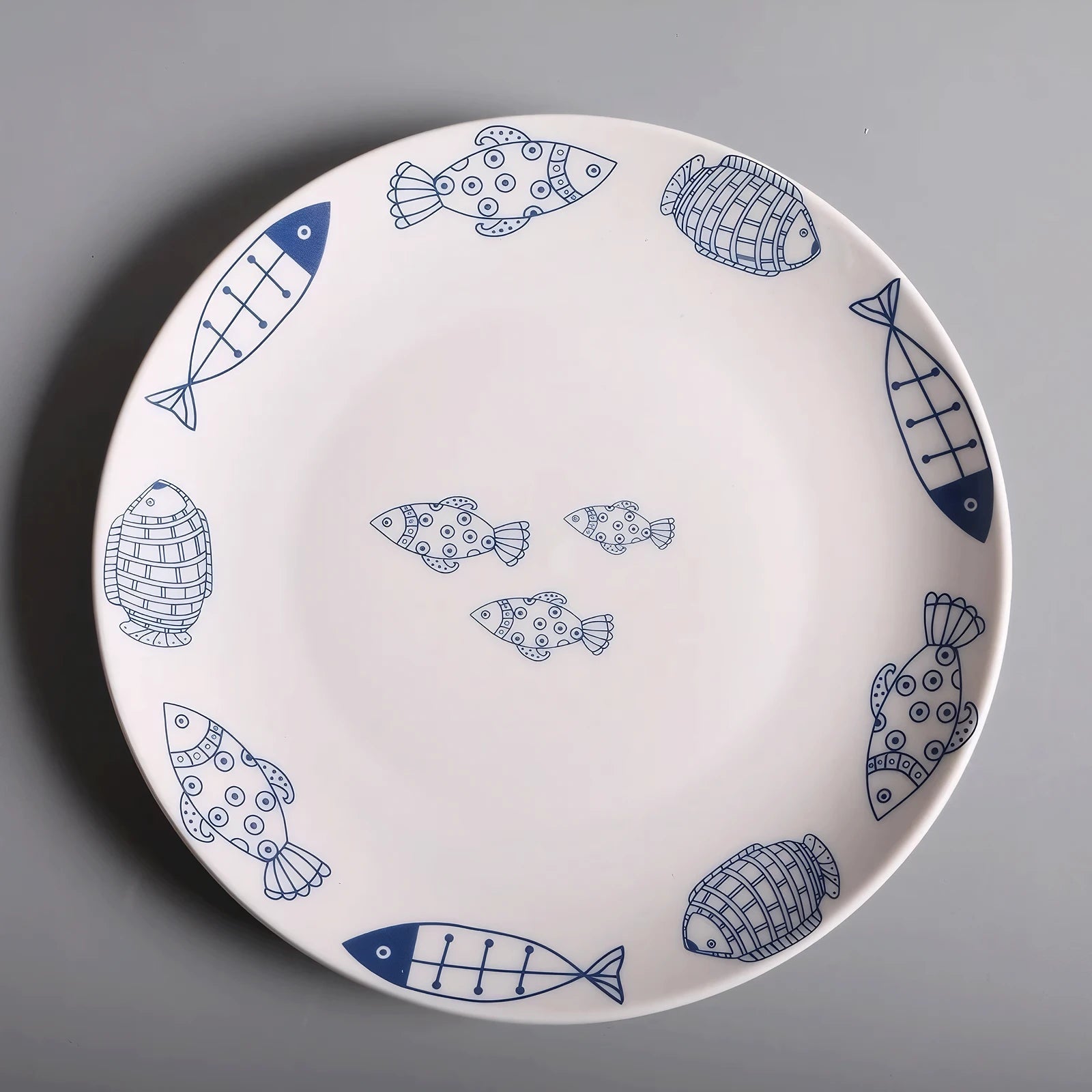 Egos Plate Collection | Hand-Painted Ceramic Plates with Coastal Motifs | Dishwasher Safe for Effortless Summer Gatherings 0