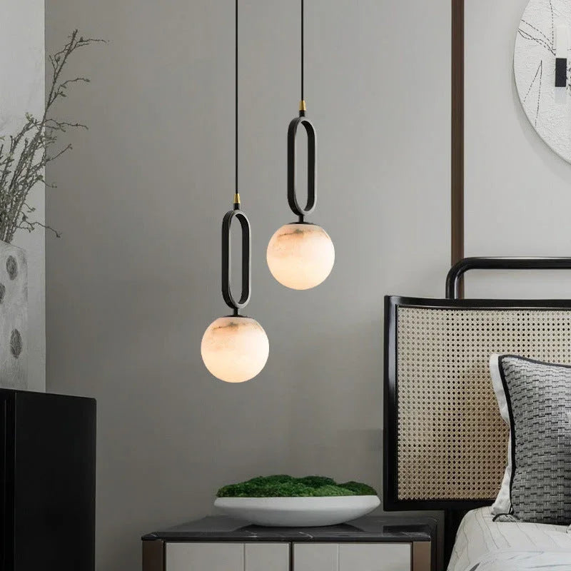Elegant Alabaster Pendant Lighting with Dimmable Feature | Modern Design for Cozy Ambiance 1