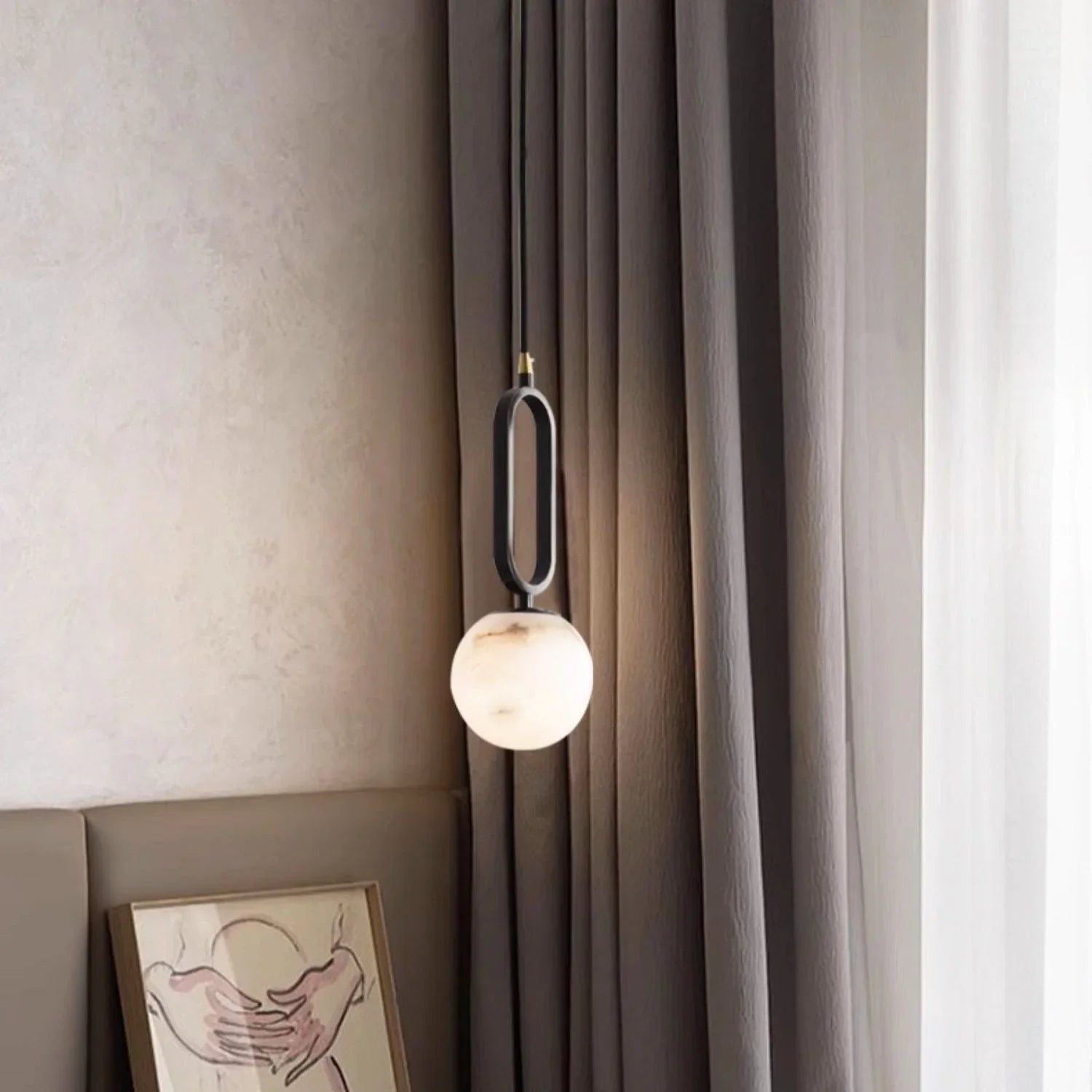 Elegant Alabaster Pendant Lighting with Dimmable Feature | Modern Design for Cozy Ambiance 6