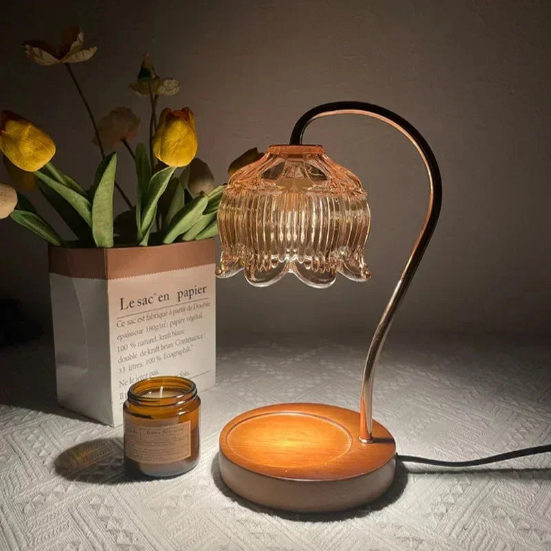 Elegant Candle Warmer Lamp | Glass Design with Adjustable Dimmer for Cozy Ambiance 1