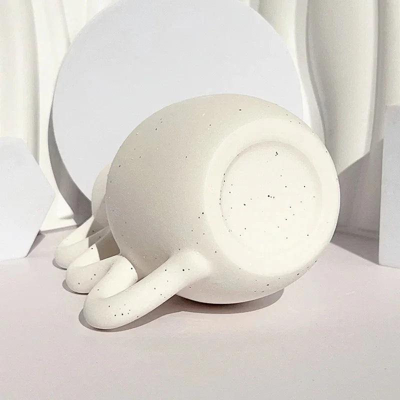 Elegant Ceramic Vase with Speckled Finish | Timeless Water-Pourer Design for Versatile Home Decor 3