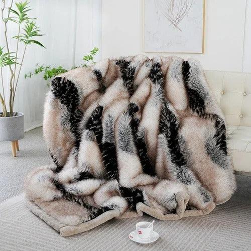Elegant Comfort | Throw Blanket with Ultra-Soft Faux Fur | Versatile Cozy Decor for Home 7