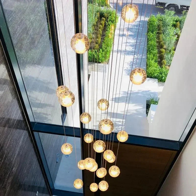 Elegant Crystal Glass Pendant Light with Customizable Sizes for Stunning Illumination 4