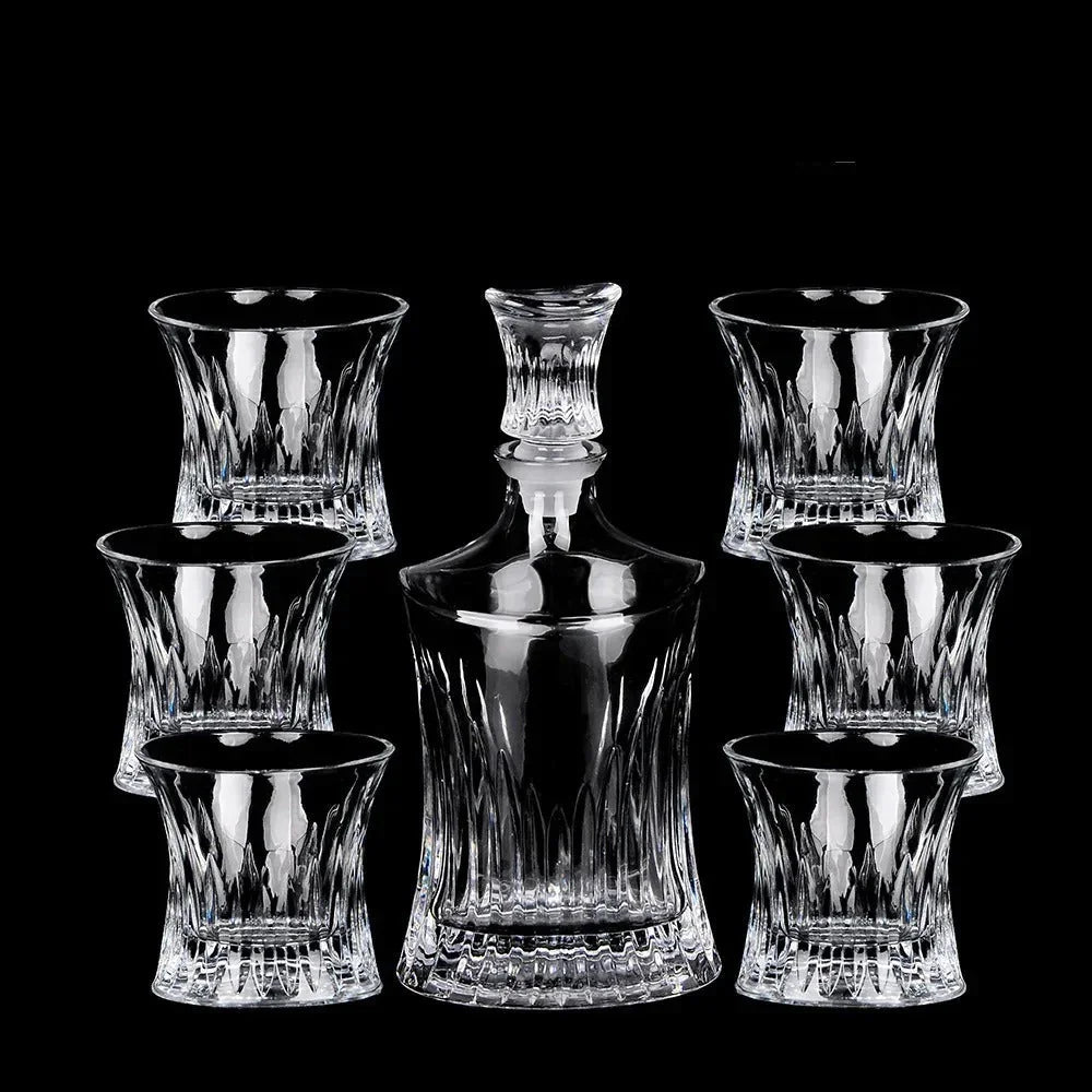 Elegant Crystal Wine Decanter Set with Matching Cups for Enhanced Flavor Experience 15