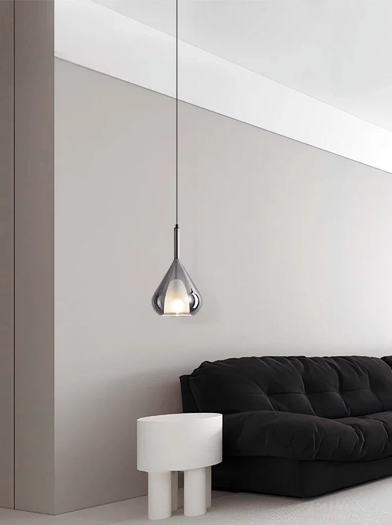 Elegant Glass Pendant Lighting with Adjustable Height & Waterdrop Design for Modern Interiors 6