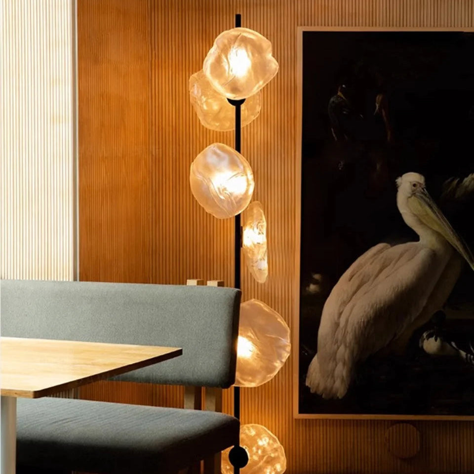 Elegant Glass Sphere Floor Lamp | Modern Design with Ambient Illumination for Stylish Spaces 8