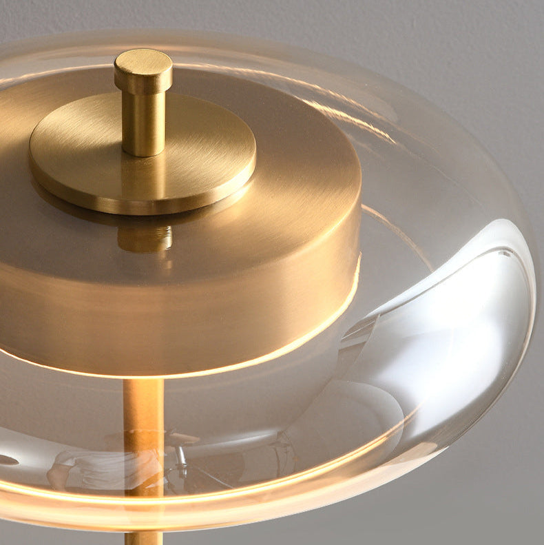 Elegant Glass Tulip Table Lamp with Gold Accents | Stylish Bedside Lighting for Cozy Ambiance 3