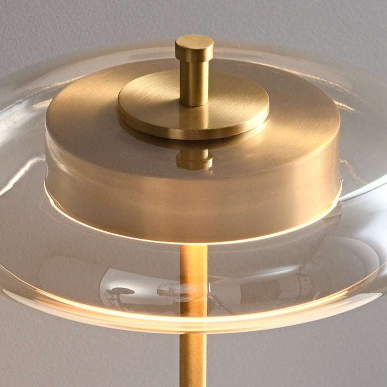 Elegant Glass Tulip Table Lamp with Gold Accents | Stylish Bedside Lighting for Cozy Ambiance 4