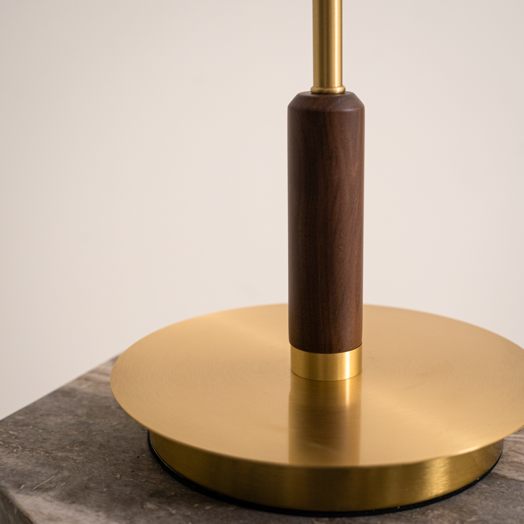 Elegant Glass Tulip Table Lamp with Gold Accents | Stylish Bedside Lighting for Cozy Ambiance 5