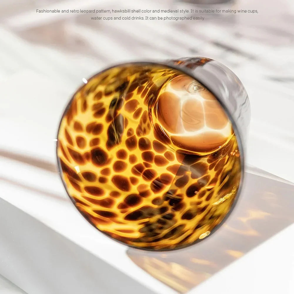 Elegant Glassware | High-Quality Drinking Glass with Leopard Print Design | Stylish Cocktail and Everyday Use for Enhanced Flavor 3