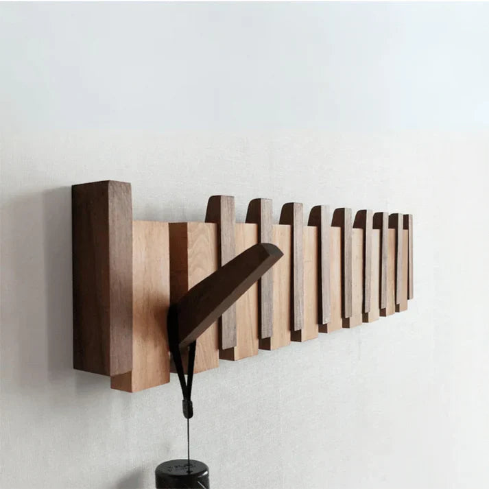 Elegant HarmonyCoat | Wall Mounted Coat Rack with Piano Design | Stylish Storage for Entryway Organization 0