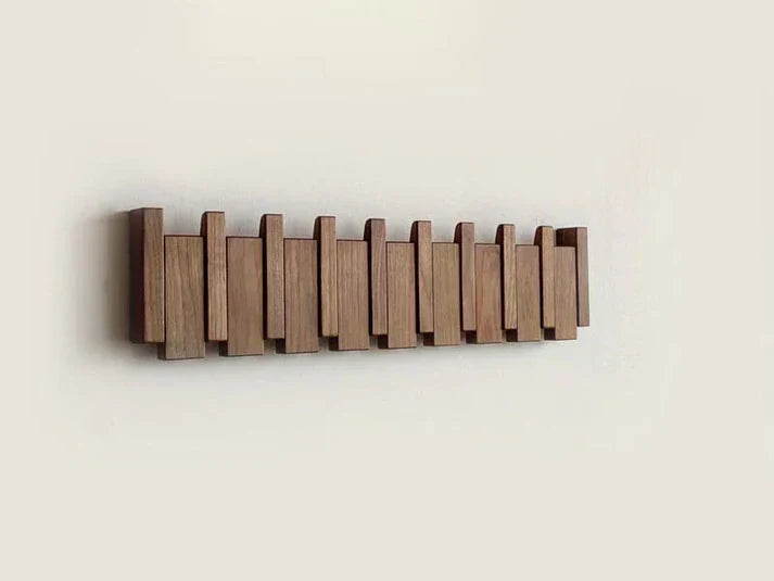 Elegant HarmonyCoat | Wall Mounted Coat Rack with Piano Design | Stylish Storage for Entryway Organization 7
