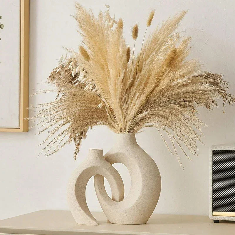 Elegant Home Decor | Ceramic Flower Vase with Textured Finish | Perfect for Floral Arrangements 2