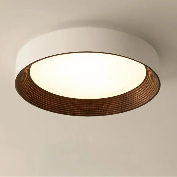 Elegant LED Ceiling Light with Adjustable Brightness & Color Temperature | Stylish Walnut Finish for Modern Ambiance 1