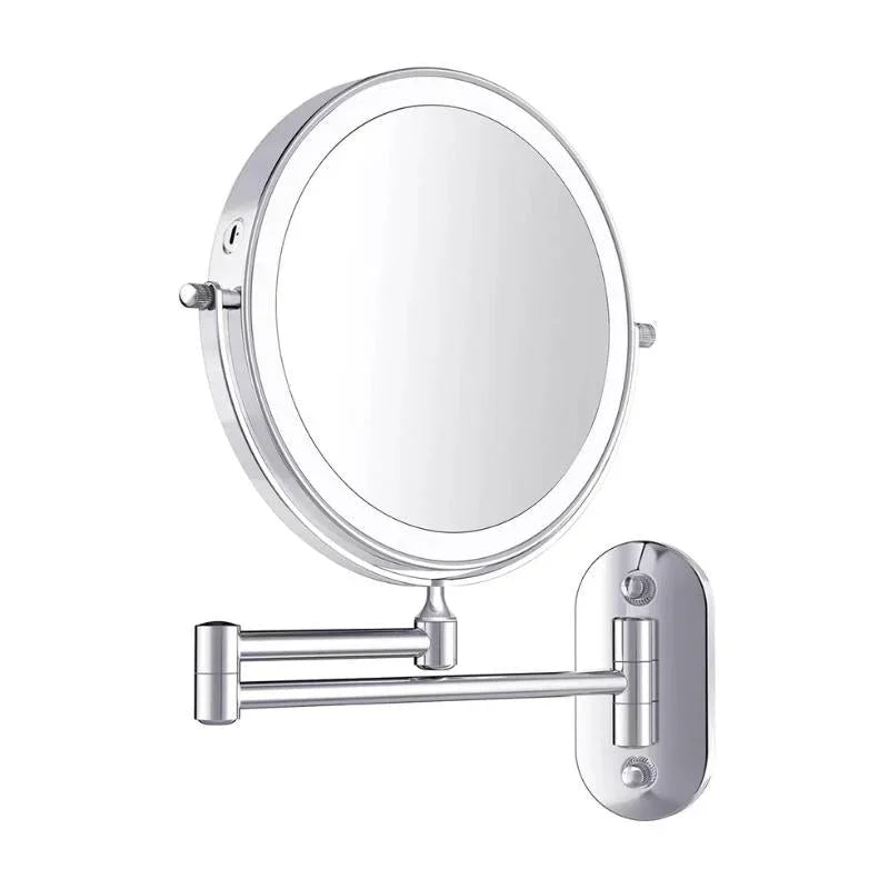 Elegant LED Makeup Mirror with Adjustable Magnification & Rechargeable Lights | Perfect Vanity Mirror for Precise Beauty Application 0