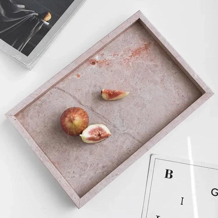 Elegant Marble Tray | Round Marble Tray with Hand-Polished Finish | Versatile Home Decor for Jewelry and Serving 1