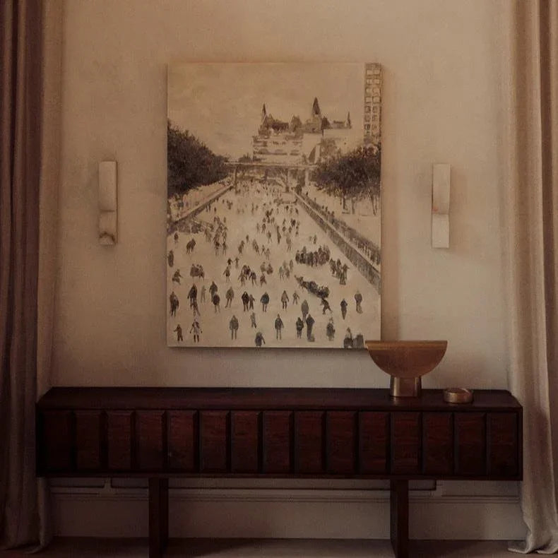 Elegant Marble Wall Sconce Lighting with Integrated LED for Cozy Ambiance 4