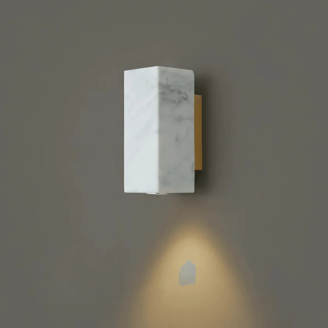 Elegant Marble Wall Sconce with Iron Frame for Timeless Home Decor 10