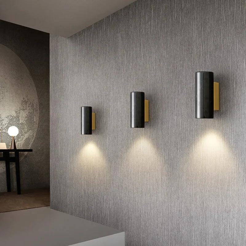 Elegant Marble Wall Sconce with Iron Frame for Timeless Home Decor 6