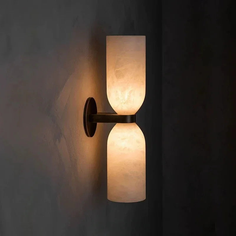 Elegant Marble Wall Sconce with LED Lighting | Luxurious Design for Stylish Ambiance 2