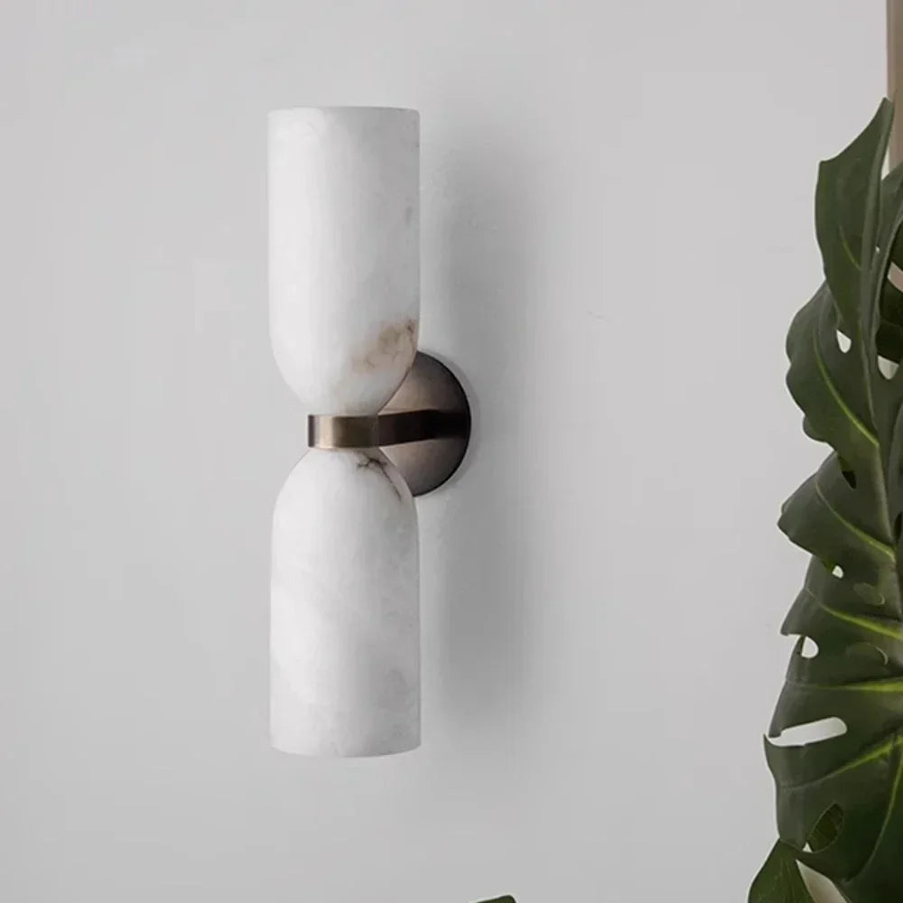 Elegant Marble Wall Sconce with LED Lighting | Luxurious Design for Stylish Ambiance 3