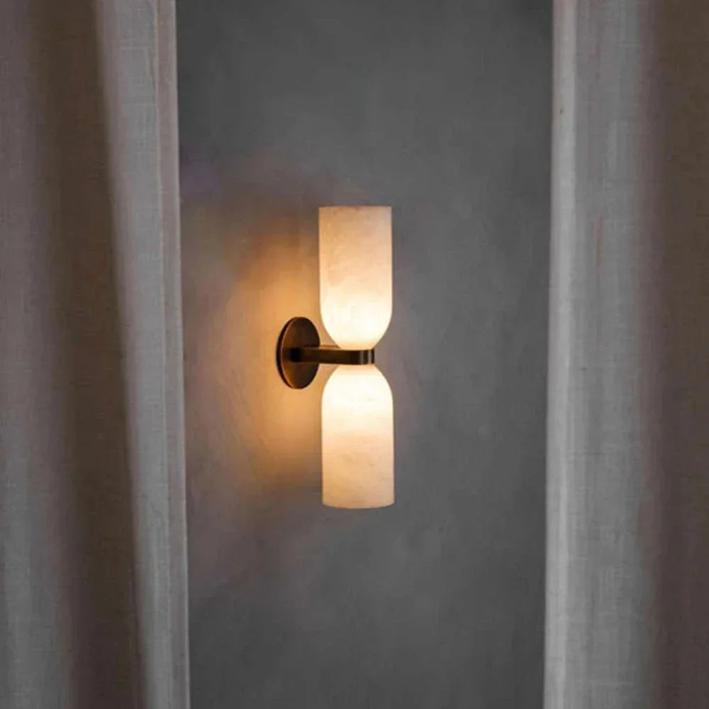 Elegant Marble Wall Sconce with LED Lighting | Luxurious Design for Stylish Ambiance 4