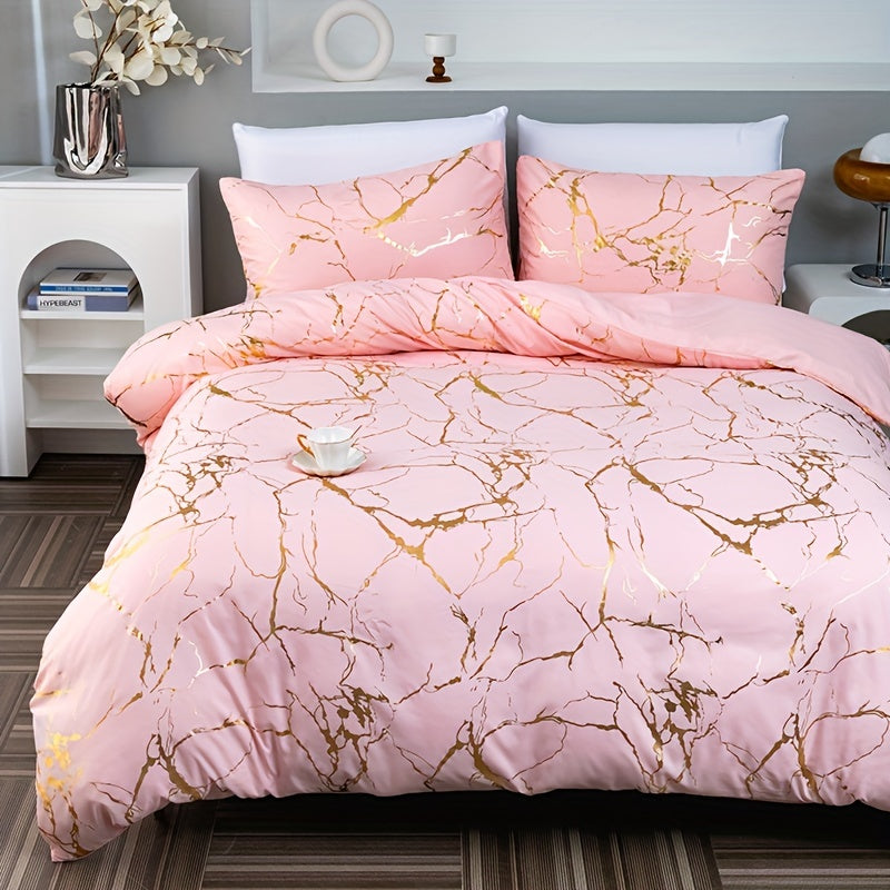 Elegant Marble | King Size Duvet Cover with Silky Soft Fabric | Hypoallergenic Bed Cover for Ultimate Comfort 7