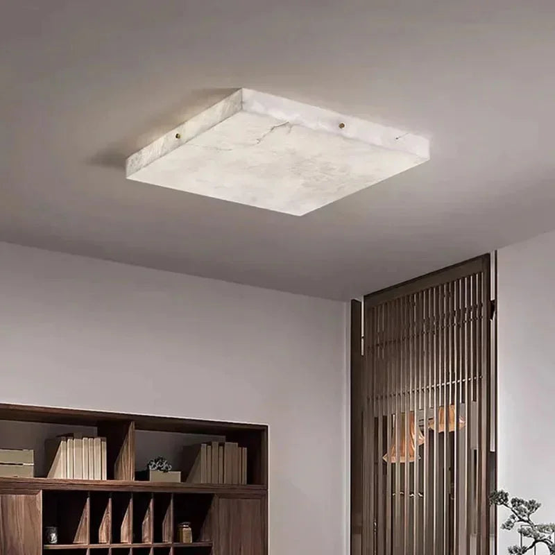 Elegant Marble | LED Ceiling Lamp with Warm Lighting | Custom Sizes for Ambient Dining Room Decor 3
