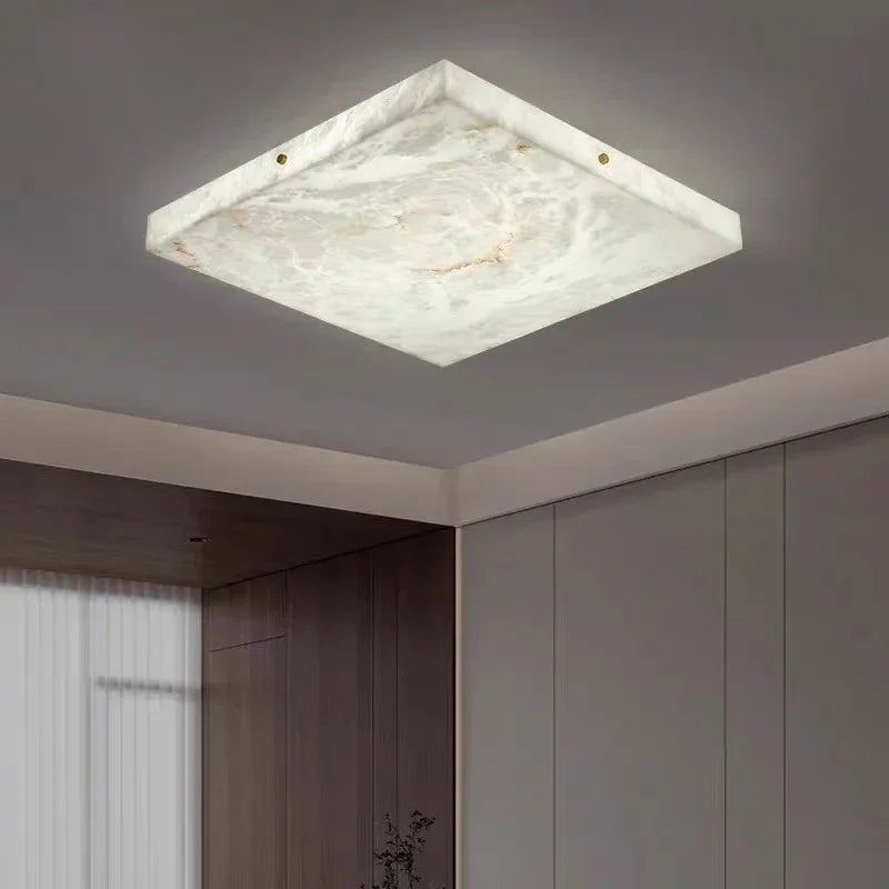 Elegant Marble | LED Ceiling Lamp with Warm Lighting | Custom Sizes for Ambient Dining Room Decor 4