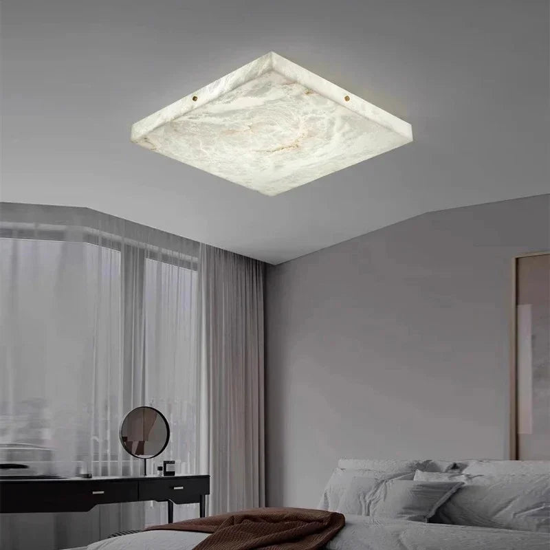 Elegant Marble | LED Ceiling Lamp with Warm Lighting | Custom Sizes for Ambient Dining Room Decor 5
