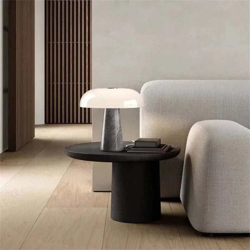 Elegant Nordic Table Lamp with Marble Base & Frosted Glass Shade for Cozy Ambiance 3