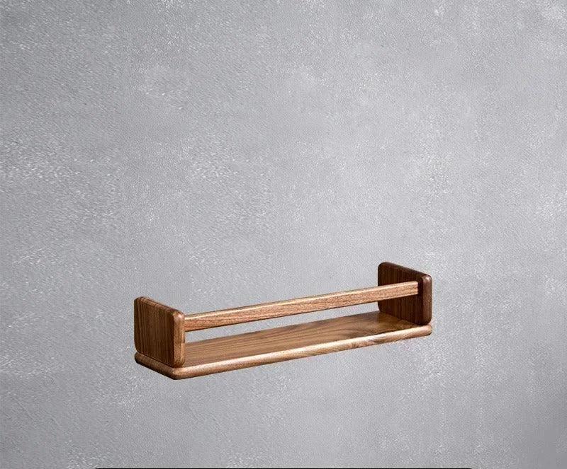 Elegant Oak Floating Shelf with Protective Wax Oil Finish | Space-Saving Design for Home Organization 0