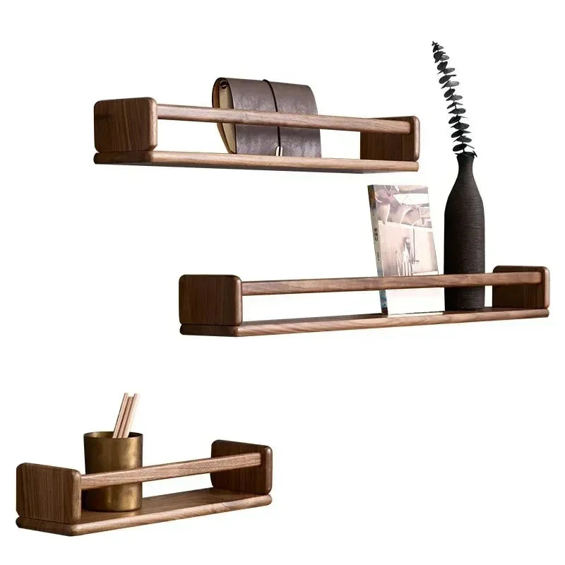 Elegant Oak Floating Shelf with Protective Wax Oil Finish | Space-Saving Design for Home Organization 4