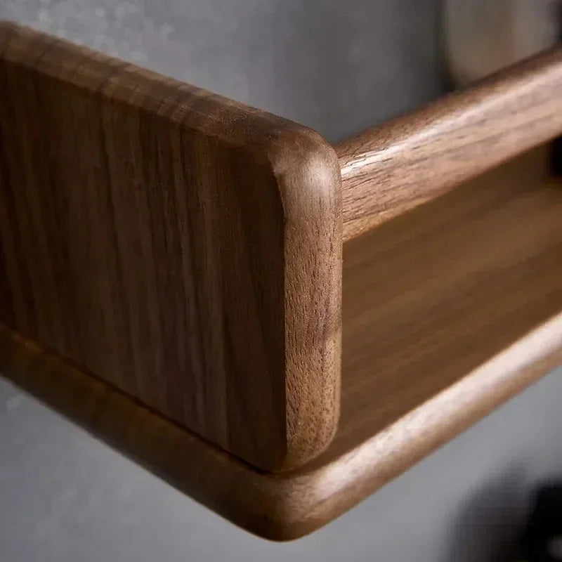 Elegant Oak Floating Shelf with Protective Wax Oil Finish | Space-Saving Design for Home Organization 5