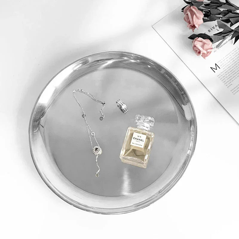 Elegant Serving Tray | Stainless Steel Serveware with Easy-Clean Surface | Perfect for Effortless Entertaining and Serving 1