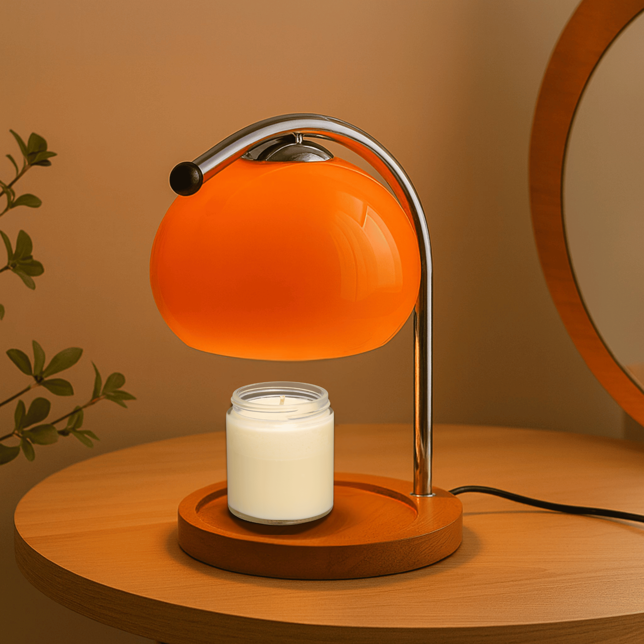 Elegant Stained Glass Aroma Lamp with LED Light | Vintage Design for Soothing Ambiance 2