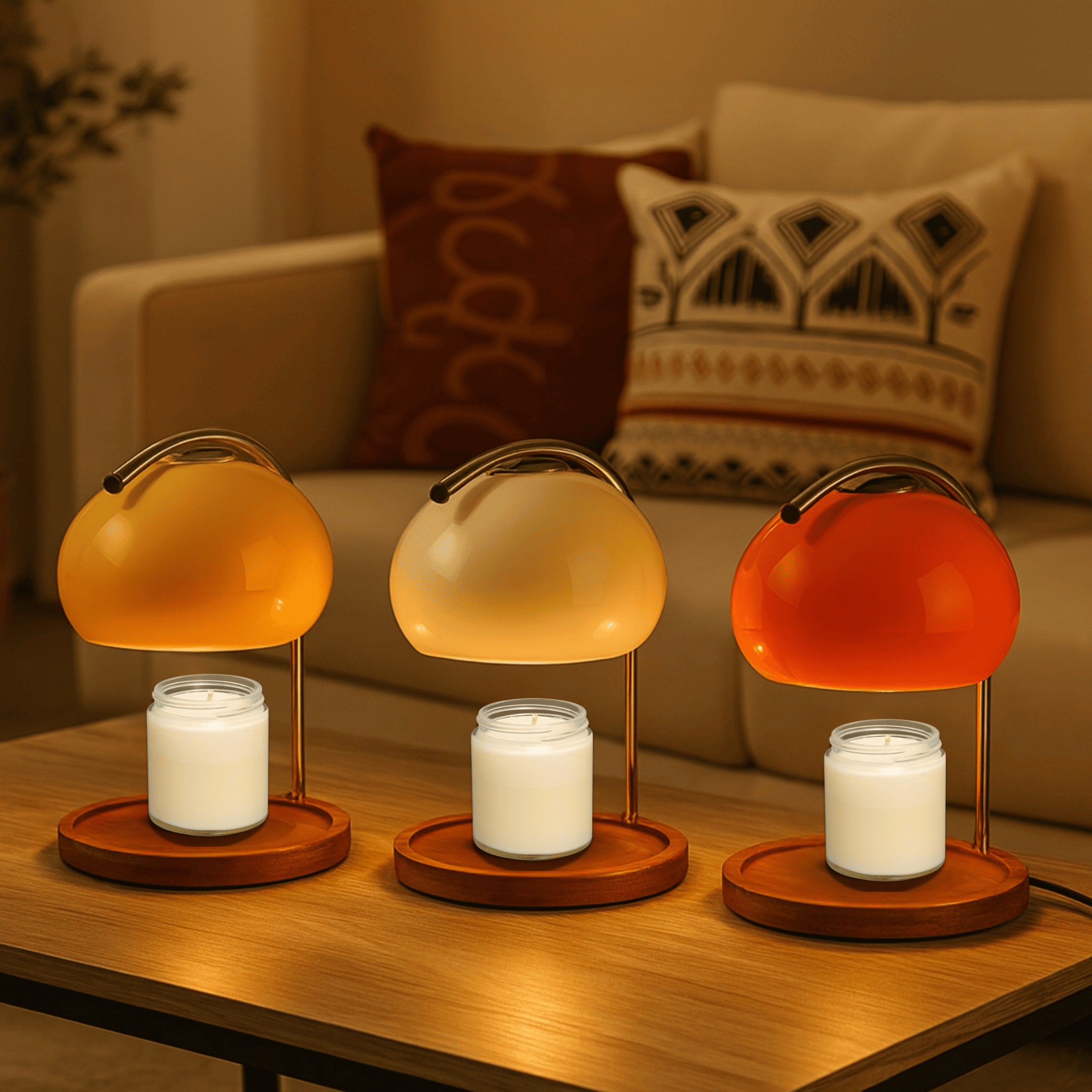 Elegant Stained Glass Aroma Lamp with LED Light | Vintage Design for Soothing Ambiance 4